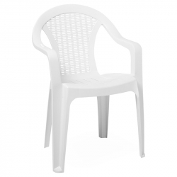 Πολυθρόνα Headway pakoworld PP λευκό (56x42x78εκ)