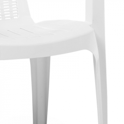 Πολυθρόνα Headway pakoworld PP λευκό (56x42x78εκ)