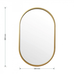 Καθρέπτης Ellipse pakoworld χρυσό 50x2x80εκ