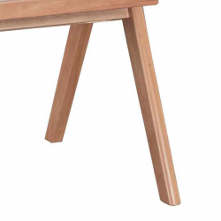 Πολυθρόνα Winslow pakoworld ξύλο rubberwood ανοικτό καρυδί-pvc rattan φυσικό-ύφασμα γκρι (56,4x63,5x80,5εκ)