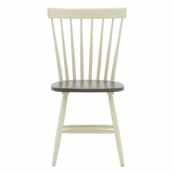 Καρέκλα Larus pakoworld φυσικό ξύλo rubberwood ανθρακί-λευκό 50x49x90εκ. (50x49x90εκ)