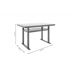 Τραπέζι μπαρ Tenor pakoworld φυσικό ξύλο rubberwood-ΜDF καρυδί 150x90x91.5εκ