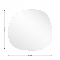 Καθρέπτης Frameless 1 pakoworld μαύρο 49x1.2x52εκ