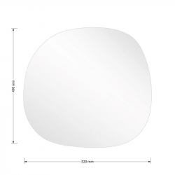 Καθρέπτης Frameless 1 pakoworld μαύρο 49x1.2x52εκ