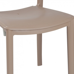 Καρέκλα Ignite pakoworld PP cappucino (44x53x84εκ)
