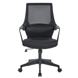 Καρέκλα γραφείου εγρασίας Fragrant pakoworld ύφασμα mesh μαύρο (50x52x107εκ)