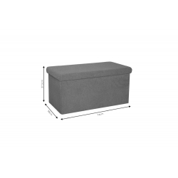 Σκαμπό-μπαούλο Forward pakoworld ύφασμα μπουκλέ ivory 76.5x38x37.5εκ