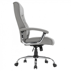 Καρέκλα γραφείου διευθυντή Primrose pakoworld pu γκρι (65x74x120εκ)