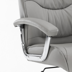 Καρέκλα γραφείου διευθυντή Primrose pakoworld pu γκρι (65x74x120εκ)