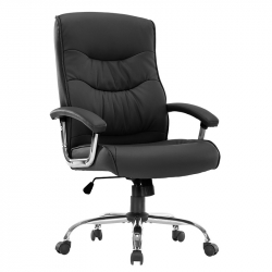 Καρέκλα γραφείου διευθυντή Primrose pakoworld pu μαύρο (65x74x120εκ)