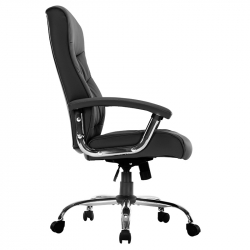 Καρέκλα γραφείου διευθυντή Primrose pakoworld pu μαύρο (65x74x120εκ)