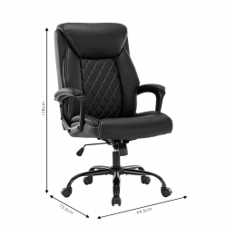 Καρέκλα γραφείου διευθυντή Victory pakoworld pu καφέ (64,5x72,5x118εκ)
