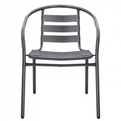 Πολυθρόνα Tade pakoworld μέταλλο ανθρακί 54x62x74εκ