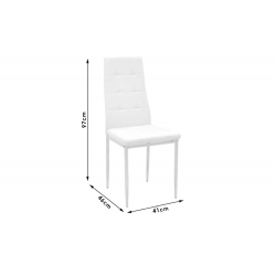 Καρέκλα Cube pakoworld PU γκρι-πόδι χρωμίου (41x46x97εκ)