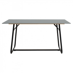 Τραπέζι Revello pakoworld sintered stone μαύρο μαρμάρου-μαύρο 150x90x75εκ