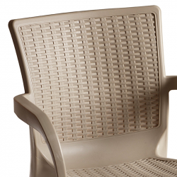 Πολυθρόνα Festive pakoworld PP cappucino (60x60x82εκ)