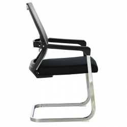 Καρέκλα γραφείου επισκέπτη Chromatic pakoworld μέταλλο-mesh μαύρο (48x51x98εκ)