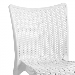 Καρέκλα Confident pakoworld PP λευκό (50x55x83εκ)