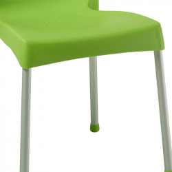 Καρέκλα Crafted pakoworld PP πράσινο-αλουμίνιο γκρι (50x55x83εκ)