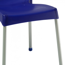 Καρέκλα Crafted pakoworld PP σκούρο μπλε-αλουμίνιο γκρι (50x55x83εκ)
