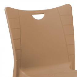 Καρέκλα Crafted pakoworld PP cappucino-αλουμίνιο γκρι (50x55x83εκ)
