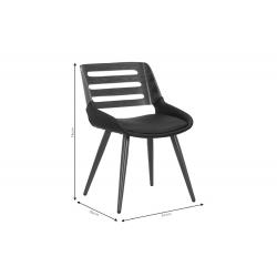 Καρέκλα Brody pakoworld pu λευκό- πόδι φυσικό (51x55x76εκ)