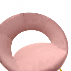 Καρέκλα Valentina pakoworld βελούδο σάπιο μήλο-χρυσό πόδι (65x60x82εκ)