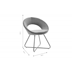 Καρέκλα Valentina pakoworld βελούδο σάπιο μήλο-χρυσό πόδι (65x60x82εκ)