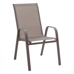 Τραπεζαρία Ensure-Calan pakoworld σετ 7τεμ μέταλλο-γυαλί καφέ 140x80x70εκ