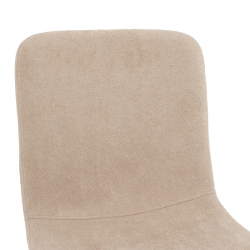 Καρέκλα Gratify pakoworld ύφασμα μπουκλέ εκρού-πόδι μαύρο (44x58x81εκ)