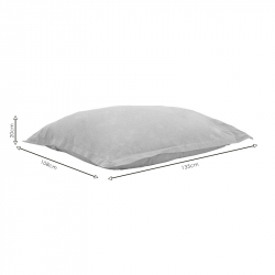Πουφ μαξιλάρι Simpan pakoworld ύφασμα γκρι-καφέ (108x135x20εκ)