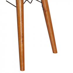 Καρέκλα Sonora I pakoworld ύφασμα μπεζ antique-καρυδί πόδι (44x48x88εκ)
