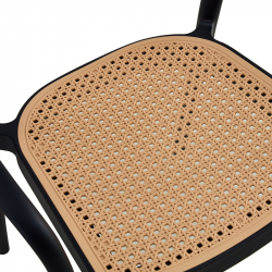 Πολυθρόνα Ember pakoworld με UV protection PP μπεζ-μαύρο 52.5x56.5x81εκ. (52,5x56,5x81εκ)