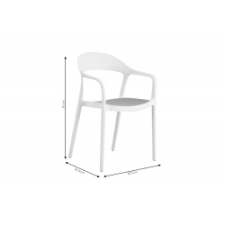 Πολυθρόνα Ember pakoworld με UV protection PP μπεζ-μαύρο 52.5x56.5x81εκ. (52,5x56,5x81εκ)
