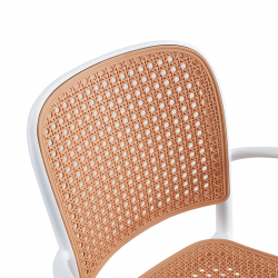 Πολυθρόνα Juniper pakoworld με UV protection PP μπεζ- λευκό 56x52.5x86.5εκ. (56x52,5x86,5εκ)
