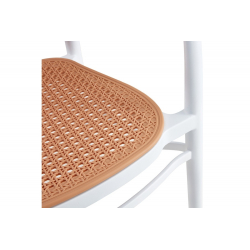 Πολυθρόνα Juniper pakoworld με UV protection PP μπεζ- λευκό 56x52.5x86.5εκ. (56x52,5x86,5εκ)