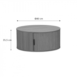 Τραπέζι σαλονιού Scandi pakoworld MDF φυσικό Φ80x35.5εκ