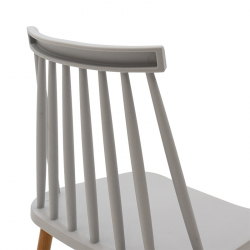 Καρέκλα Aurora pakoworld PP γκρι-φυσικό πόδι 43x48x79εκ. (43x48x79εκ)