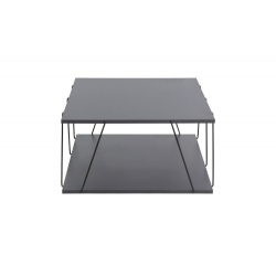 Τραπέζι σαλονιού Tars pakoworld ανθρακί-μαύρο 90x60x30,5εκ