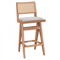 Τραπεζαρία μπαρ Winslow pakoworld σετ 5τεμ ξύλο rubberwood ανοιχτό καρυδί 120x45x100εκ