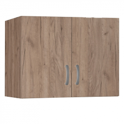 Ντουλάπα δίφυλλη και πατάρι Zelia pakoworld φυσικό 79x42x240εκ. (79x42x240εκ)