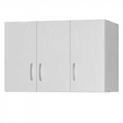 Ντουλάπα τρίφυλλη και πατάρι Zelia pakoworld λευκό 90x42x240εκ. (90x42x240εκ)