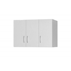 Ντουλάπα τρίφυλλη και πατάρι Zelia pakoworld λευκό 90x42x240εκ. (90x42x240εκ)