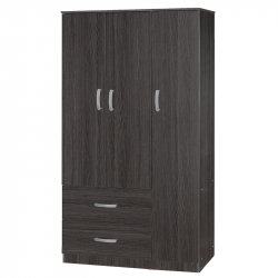 Ντουλάπα τρίφυλλη και πατάρι Zelia pakoworld wenge 90x42x240εκ. (90x42x240εκ)