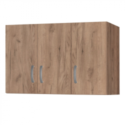 Ντουλάπα τρίφυλλη και πατάρι Zelia pakoworld φυσικό 90x42x240εκ. (90x42x240εκ)