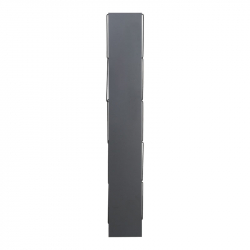 Βιβλιοθήκη mini Tars pakoworld  ανθρακί-μαύρο 50x22x150εκ