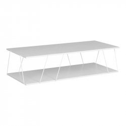 Τραπέζι σαλονιού Tars pakoworld λευκό 120x50x30εκ