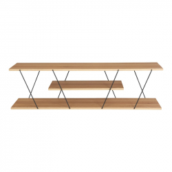 Έπιπλο τηλεόρασης Tars pakoworld sonoma-μαύρο 120x30x33εκ