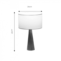 Επιτραπέζιο φωτιστικό Kalito pakoworld ivory-καφέ Φ24x45εκ