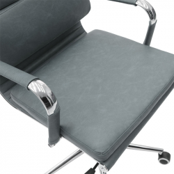 Καρέκλα γραφείου διευθυντή Tokyo pakoworld pu γκρι antique (65x79x123εκ)